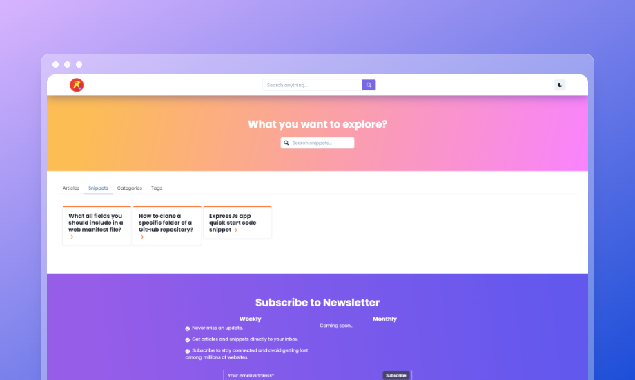 itsrakesh-blog snippets page