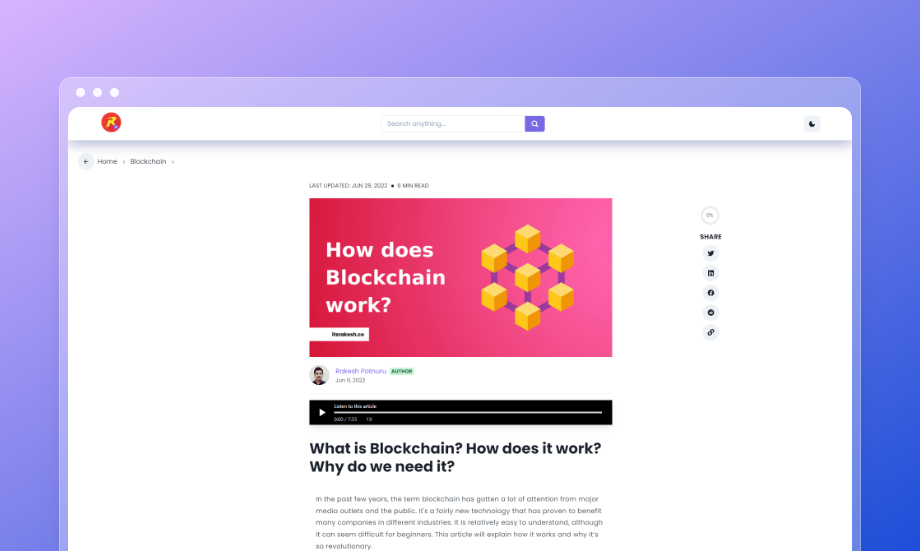 itsrakesh-blog article page