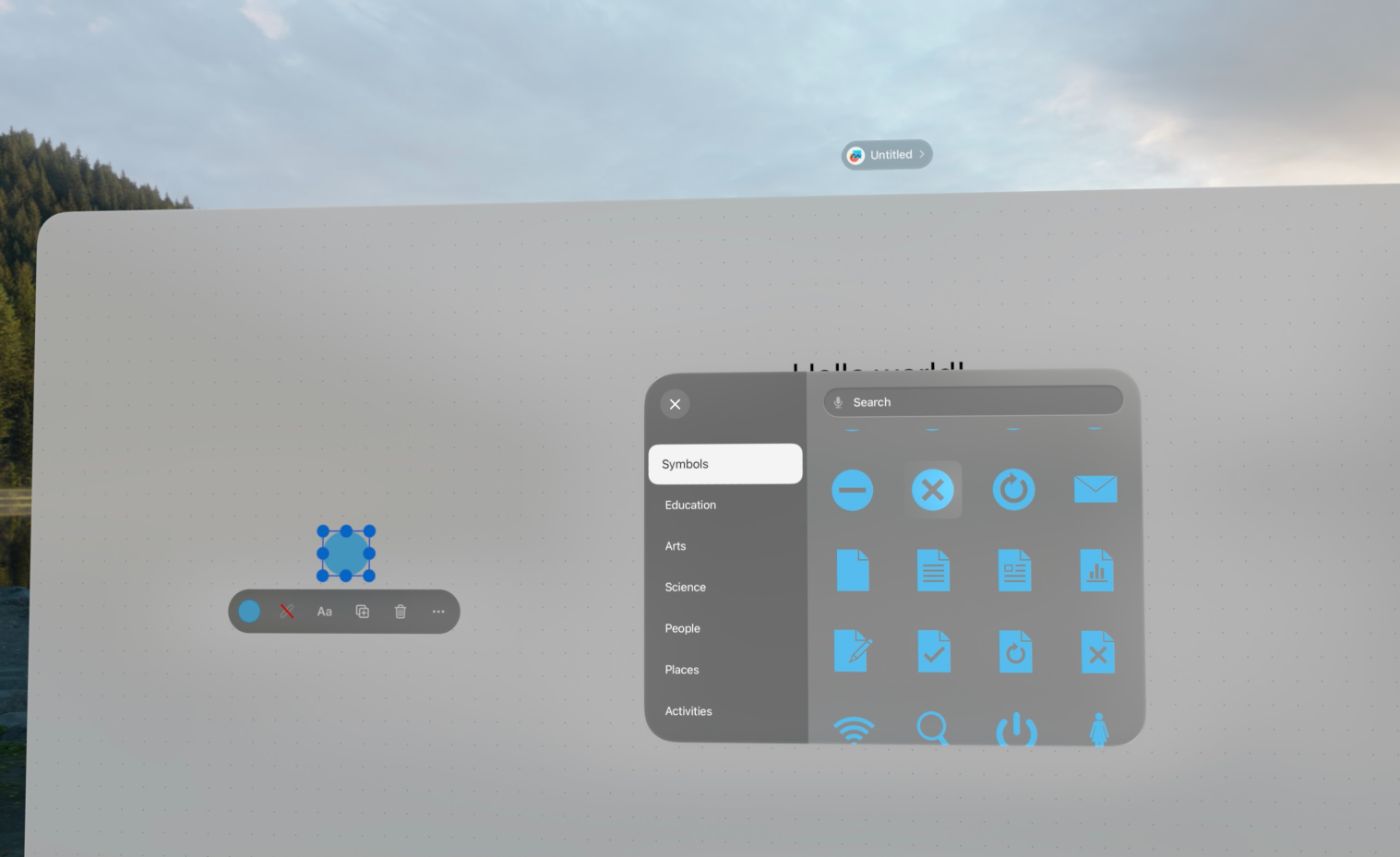 FreeForm, library of elements