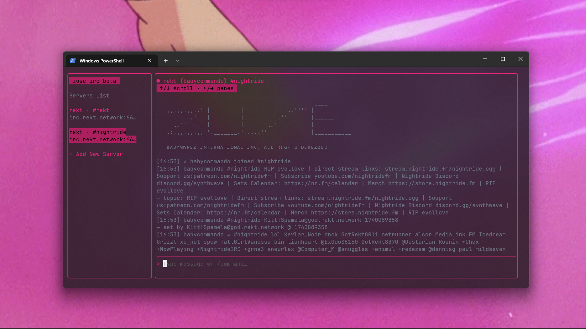 ZUSE Is What Happens When IRC Meets Go, Bubble Tea, and Lipgloss