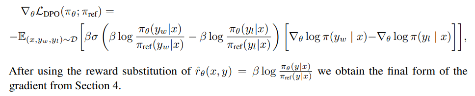 Deriving the Gradient of the DPO Objective