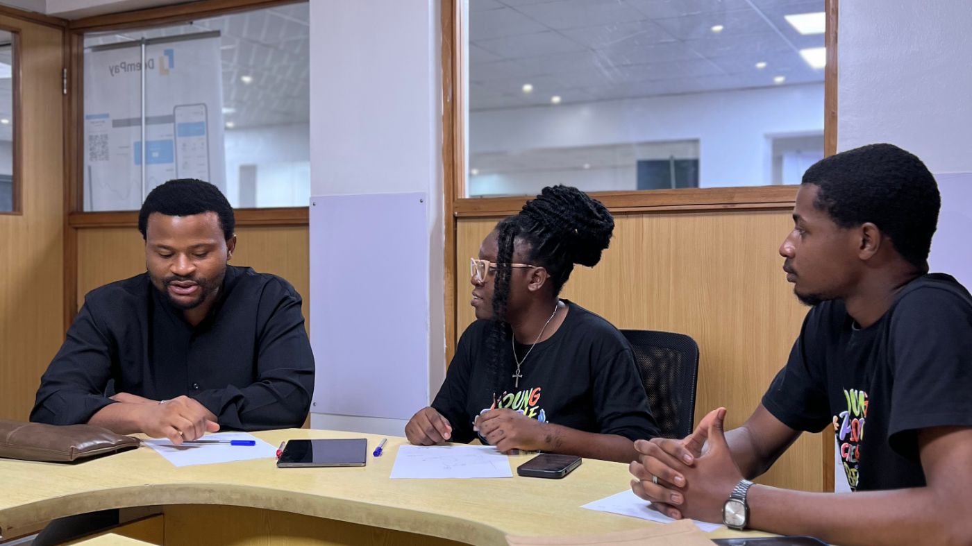 L-R: Asher Umerie (Senior Editor, HackerNoon), Mercy Jacob (Country Director, AIESEC in Nigeria), and Adedayo Oseni (VP of Finance, AIESEC in Nigeria).