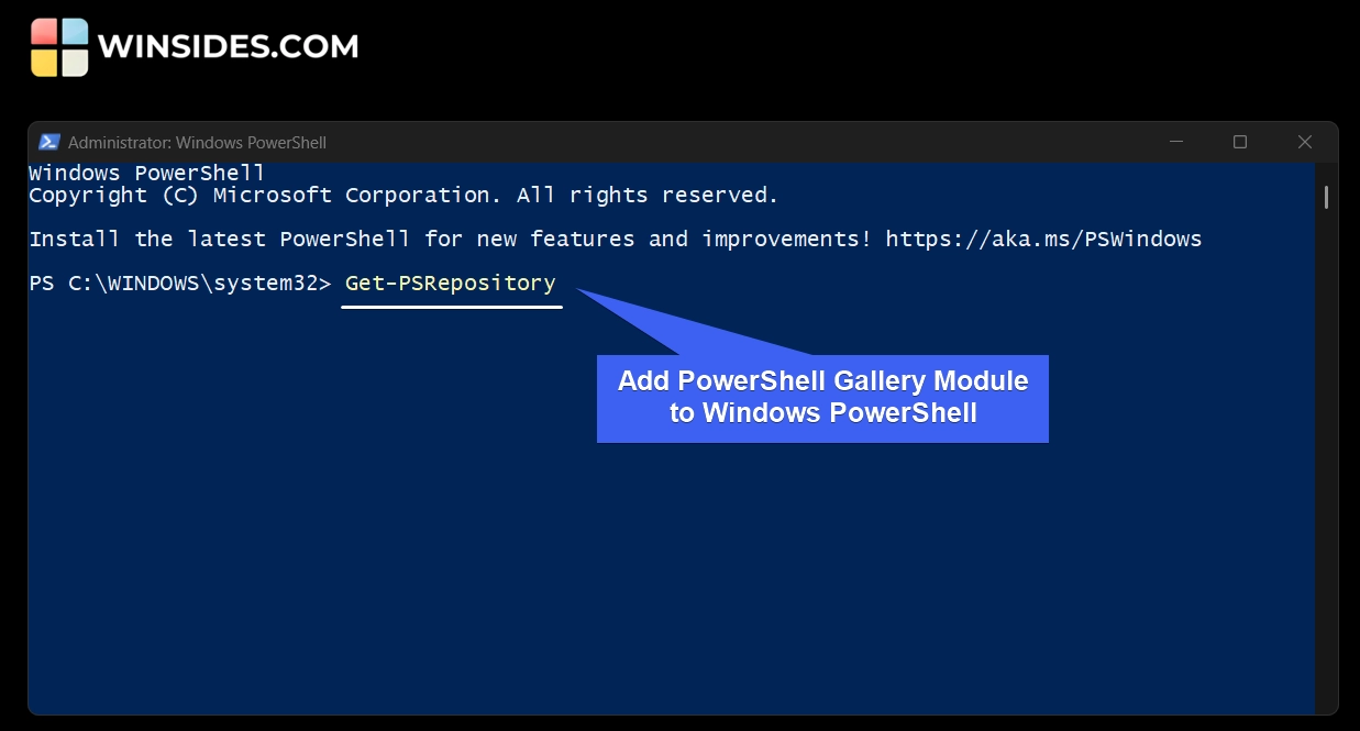 Add PSGallery Module to PowerShell