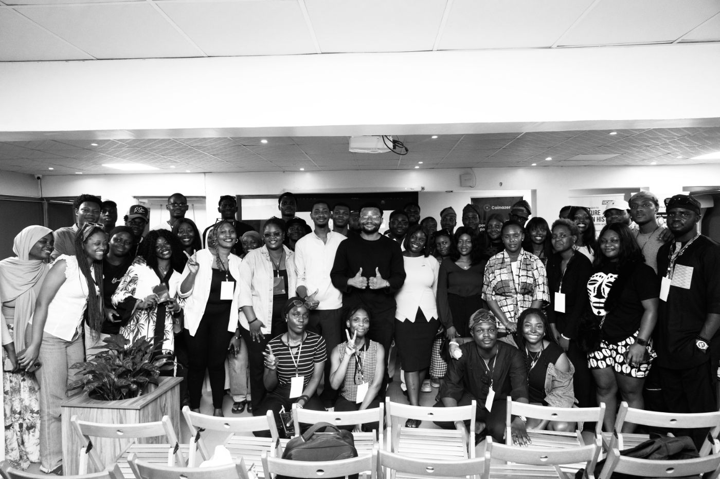 Asher Umerie (Center) with attendees of AIESEC in Nigeria's IYD 2025 Event.