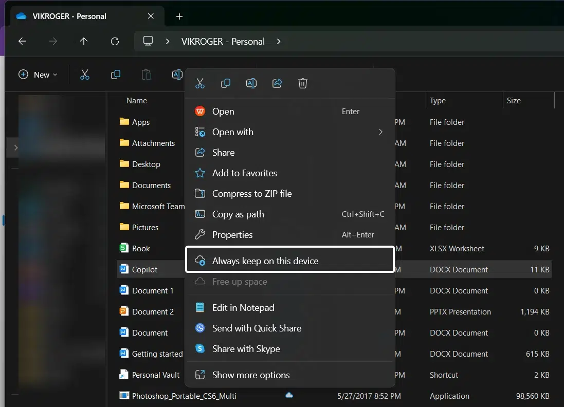 Always keep on this device