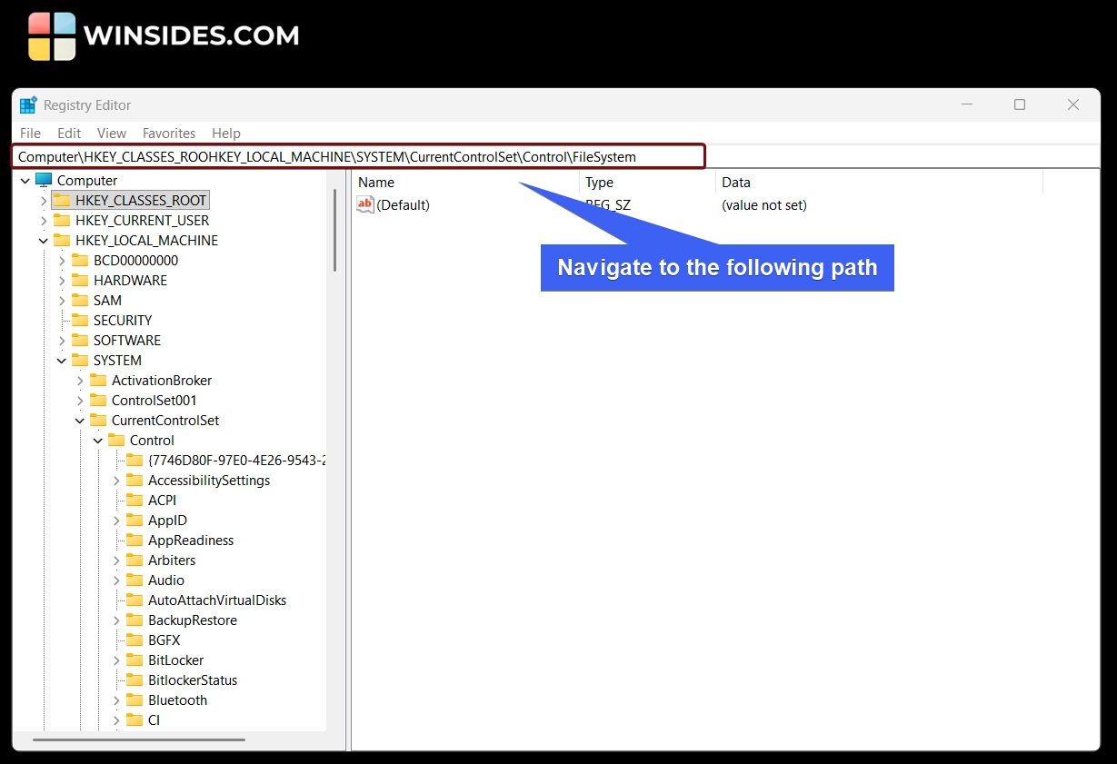 Navigate to the following path. 