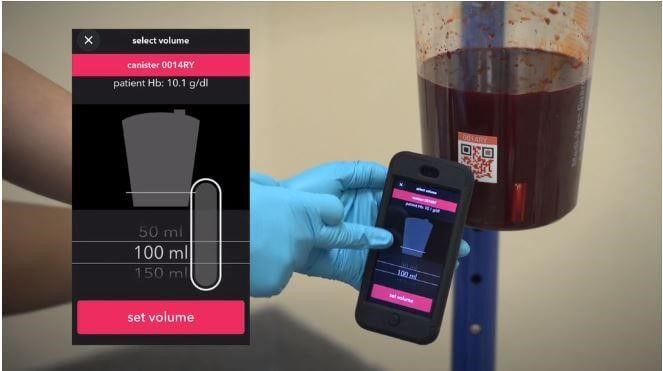 Gauss Surgical monitoring blood loss in real-time.