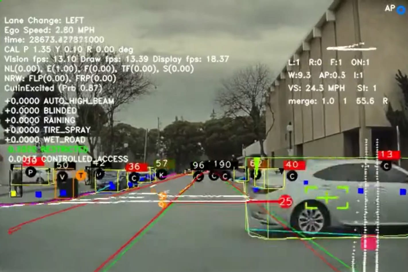 What Tesla’s Autopilot sees