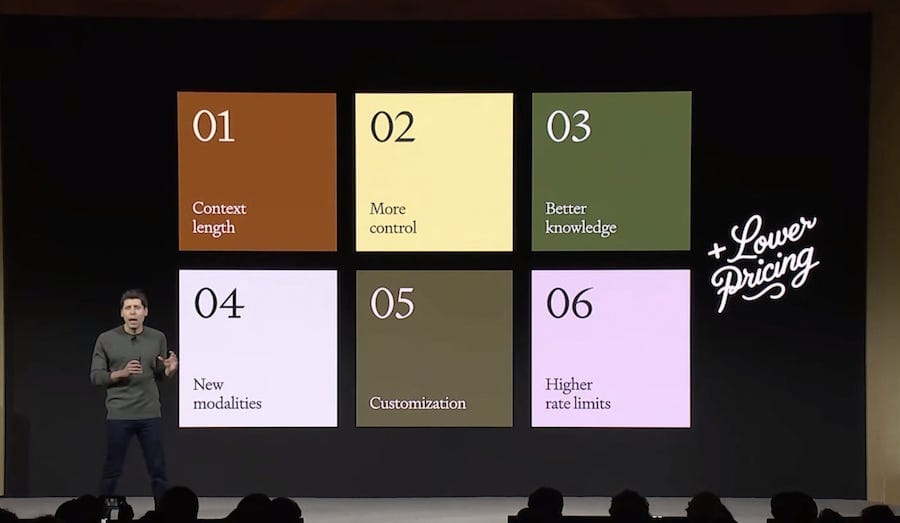 OpenAI Dev Day - https://www.youtube.com/watch?v=U9mJuUkhUzk