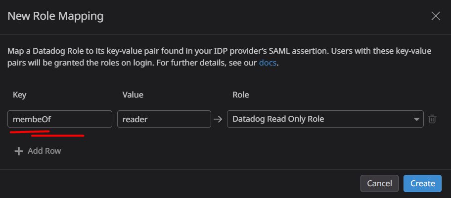 Role Mappings in Datadog