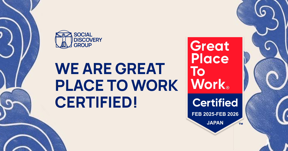 Social Discovery Group Officially Named a Great Place to Work in Japan in 2025!