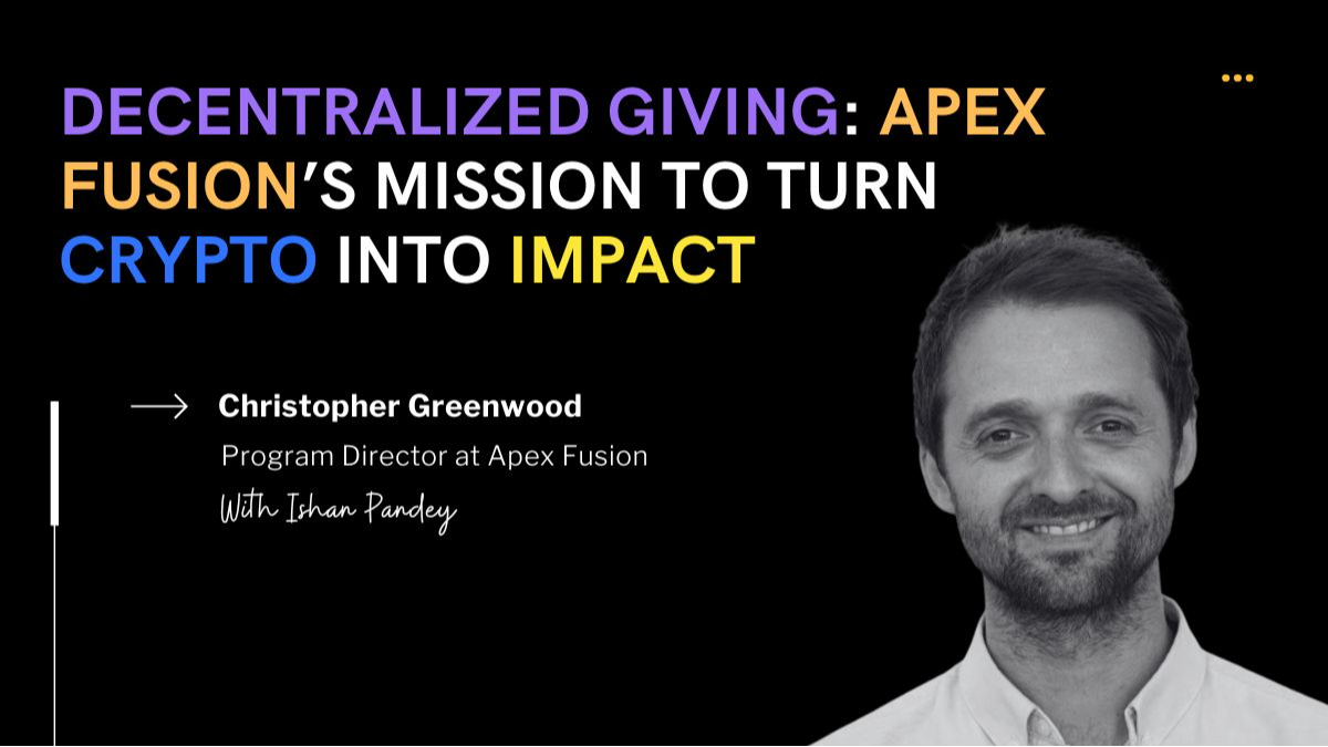 How Apex Fusion Turns Staking Rewards Into Global Charity Impact