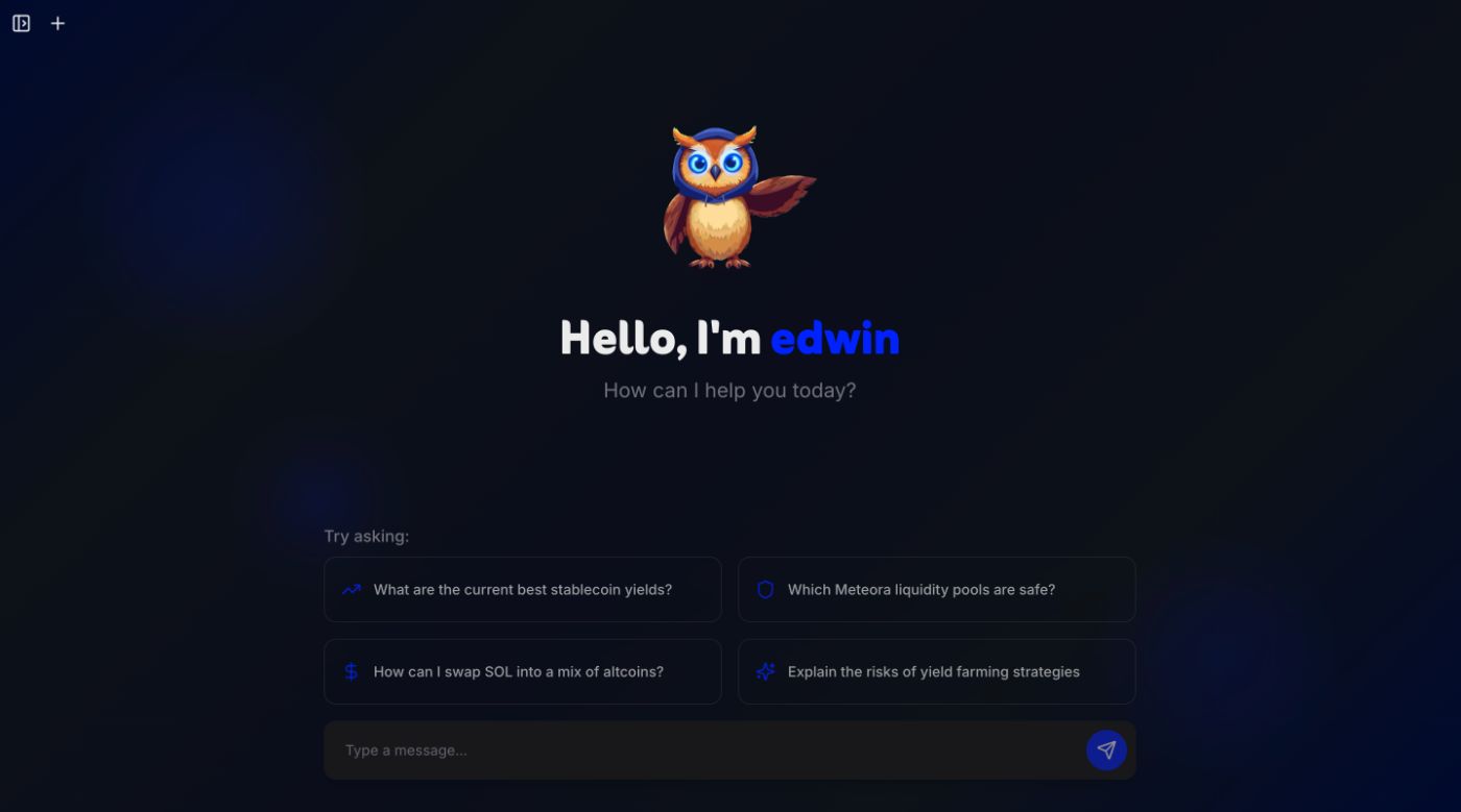 Edwin AI Terminal for DeFi
