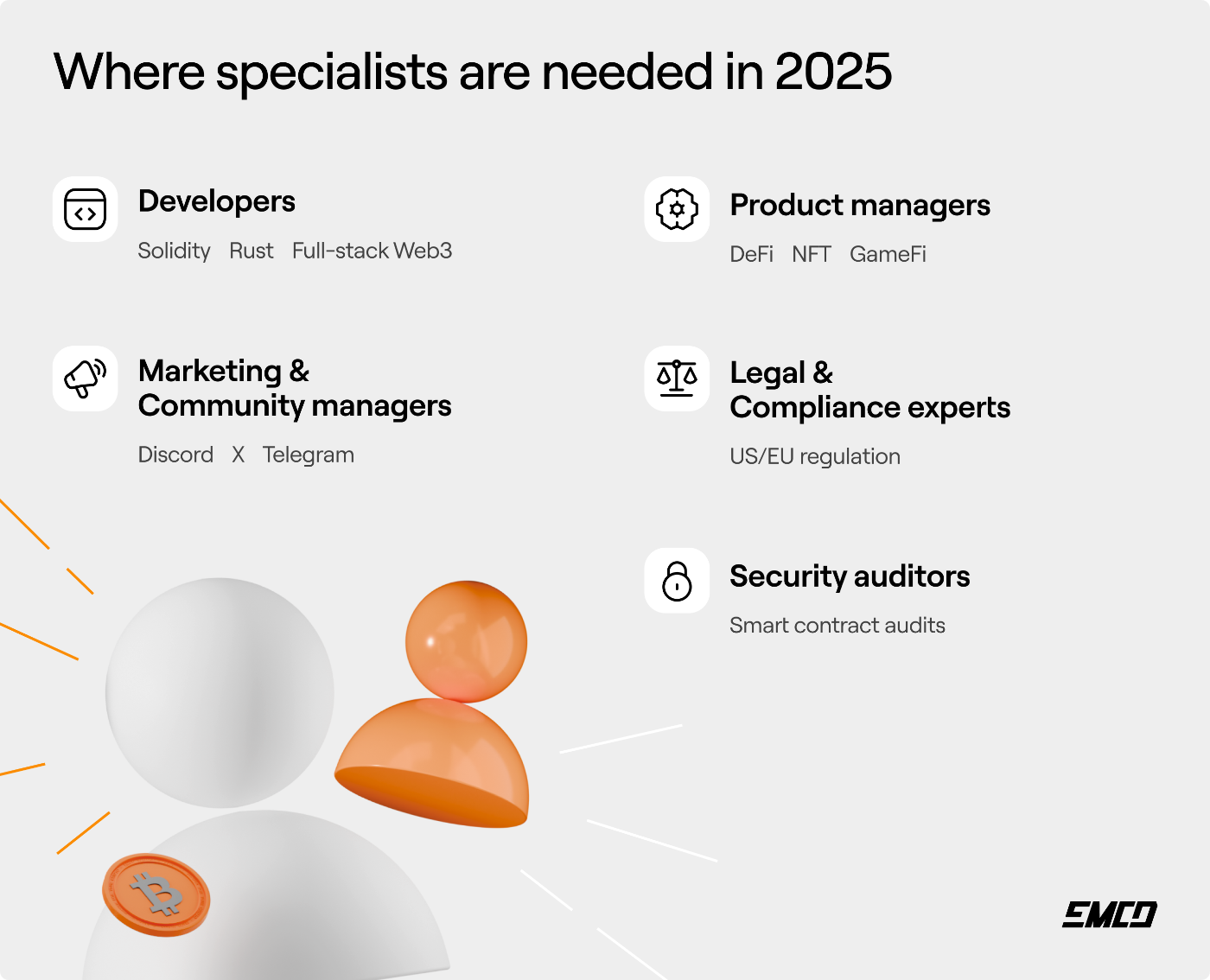 Which specialists are needed in Web3 and what they do