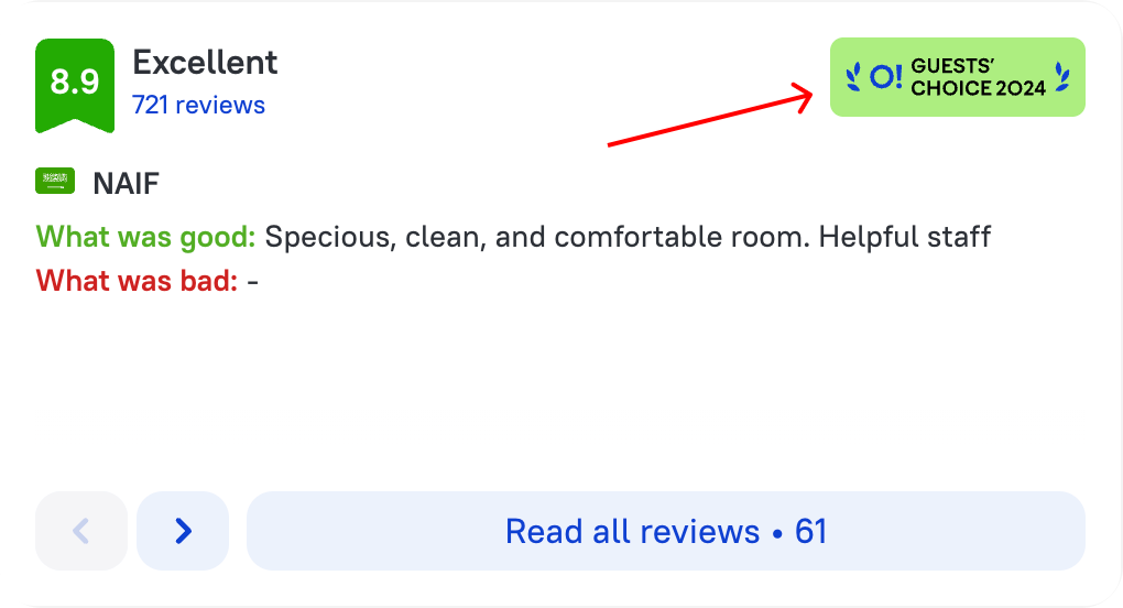 We run our own award program at Ostrovok, helping people find truly best places and therefore being their authority
