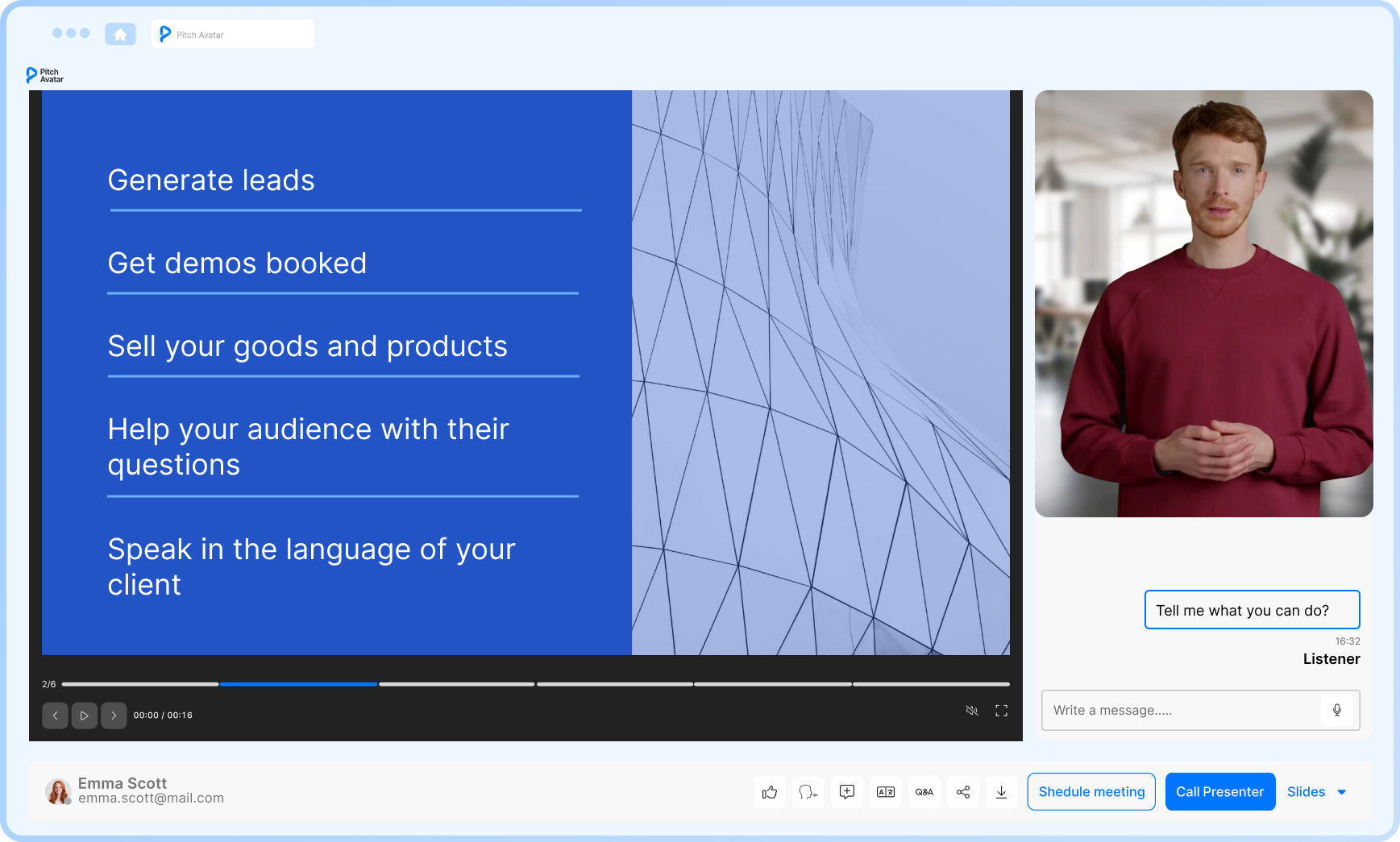 Pitch Avatar Launches AI-powered Chat Avatar for Seamless Business Communication