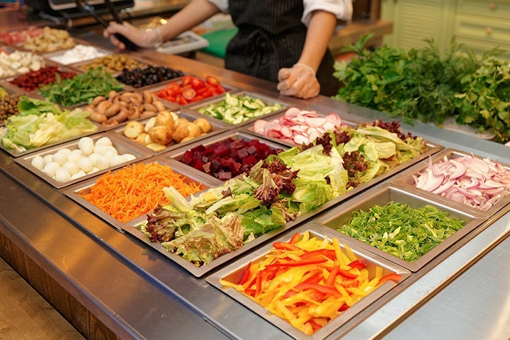 A salad bar. Creative commons license.
