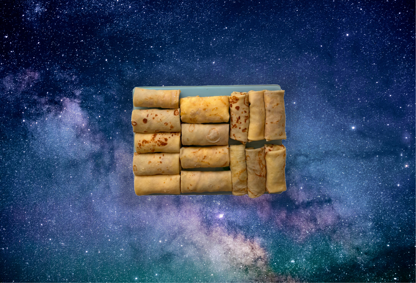 Stuffed crêpes from Outer Space