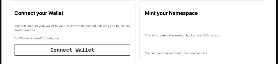 Image showing how to connect your MetaMask wallet with HackerNoon.