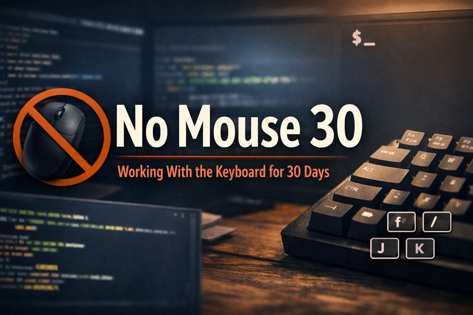No Mouse 30: A Quiet Experiment in Keyboard-First Work