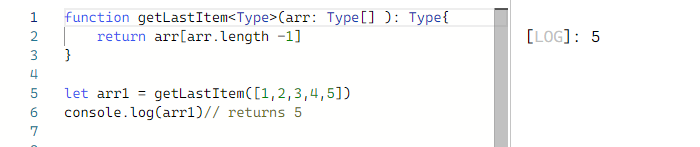 Specifying that the argument is an array type
