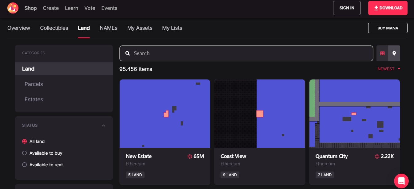 Decentraland Marketplace (Jan 2025)