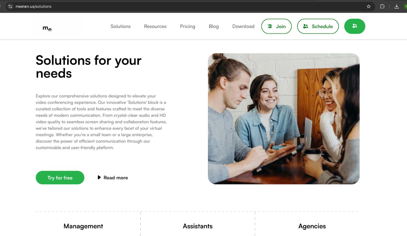 Meeten was a malicious website that offered fake videoconferencing software. Image by Cado Security.