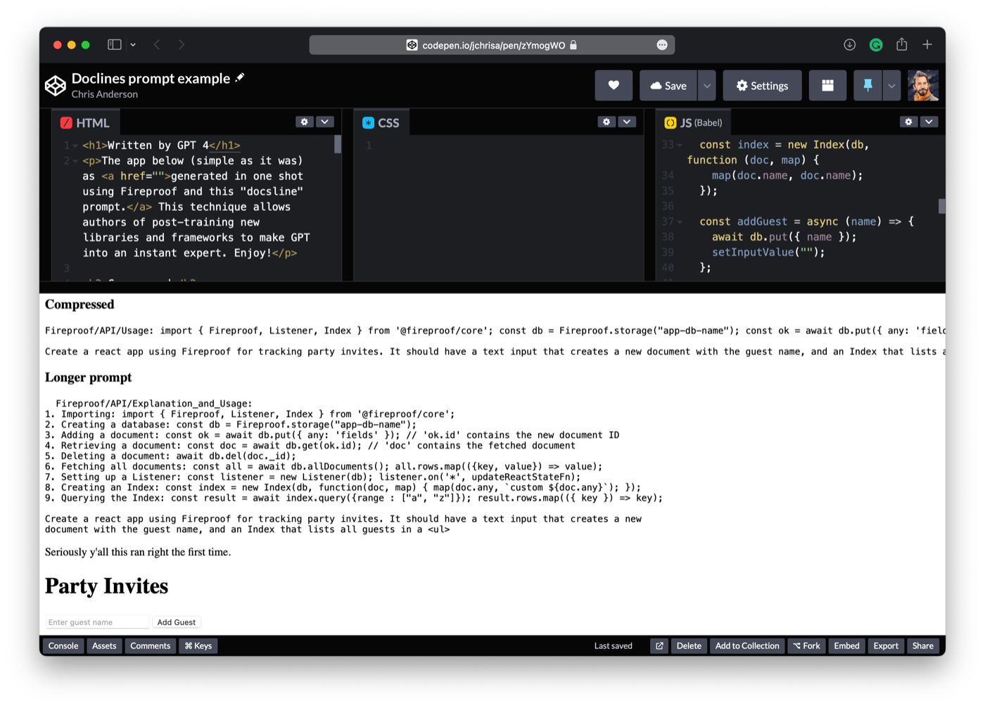 Get ChatGPT to Focus on Coding on the Right APIs With Gptdoc Strings