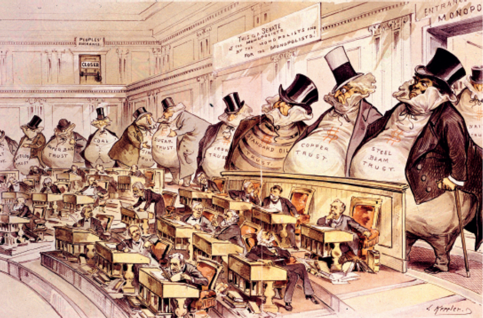 Joseph Keppler's famous 1889 cartoon illustrating plutocracy