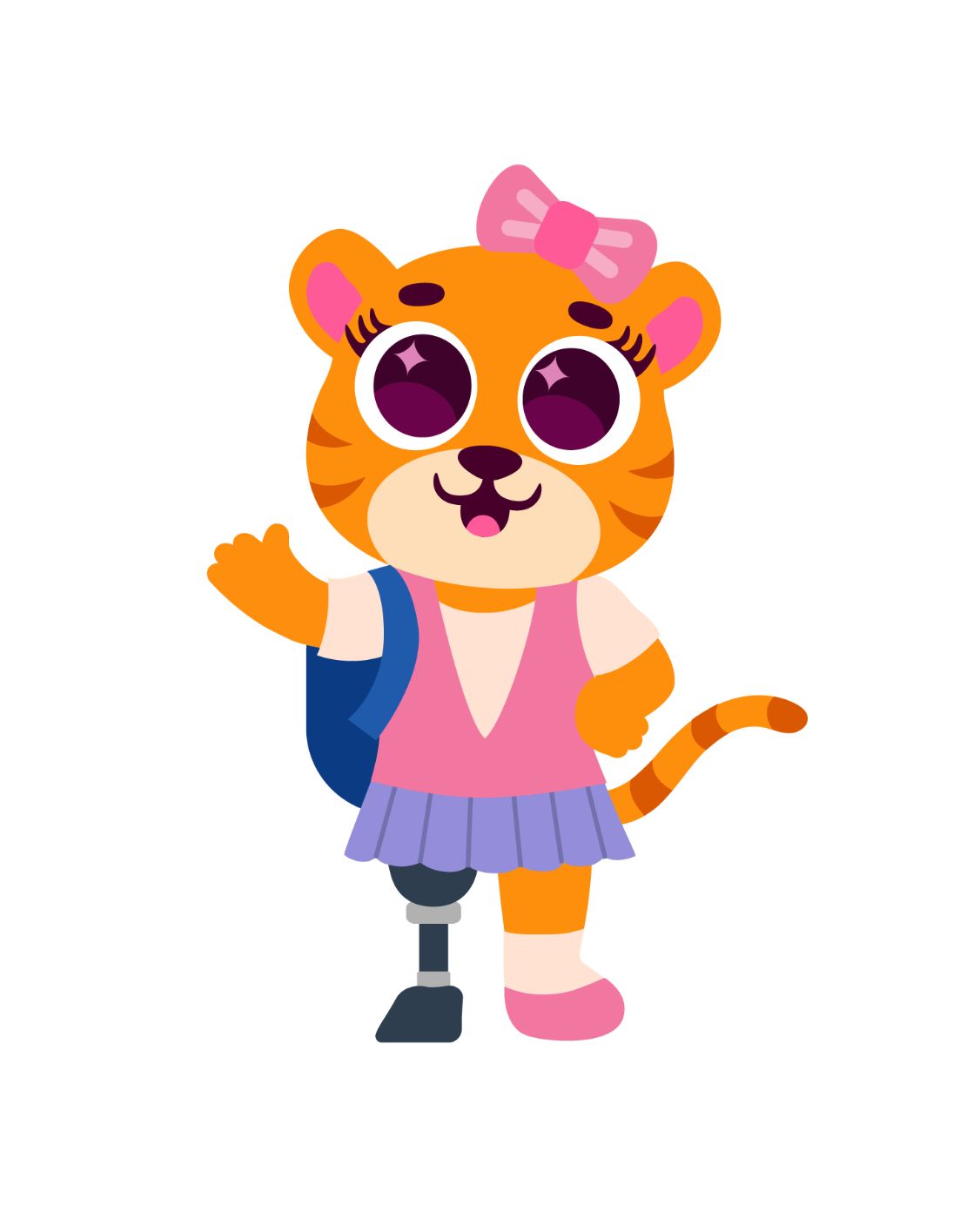 A character with a disability to make our app more inclusive