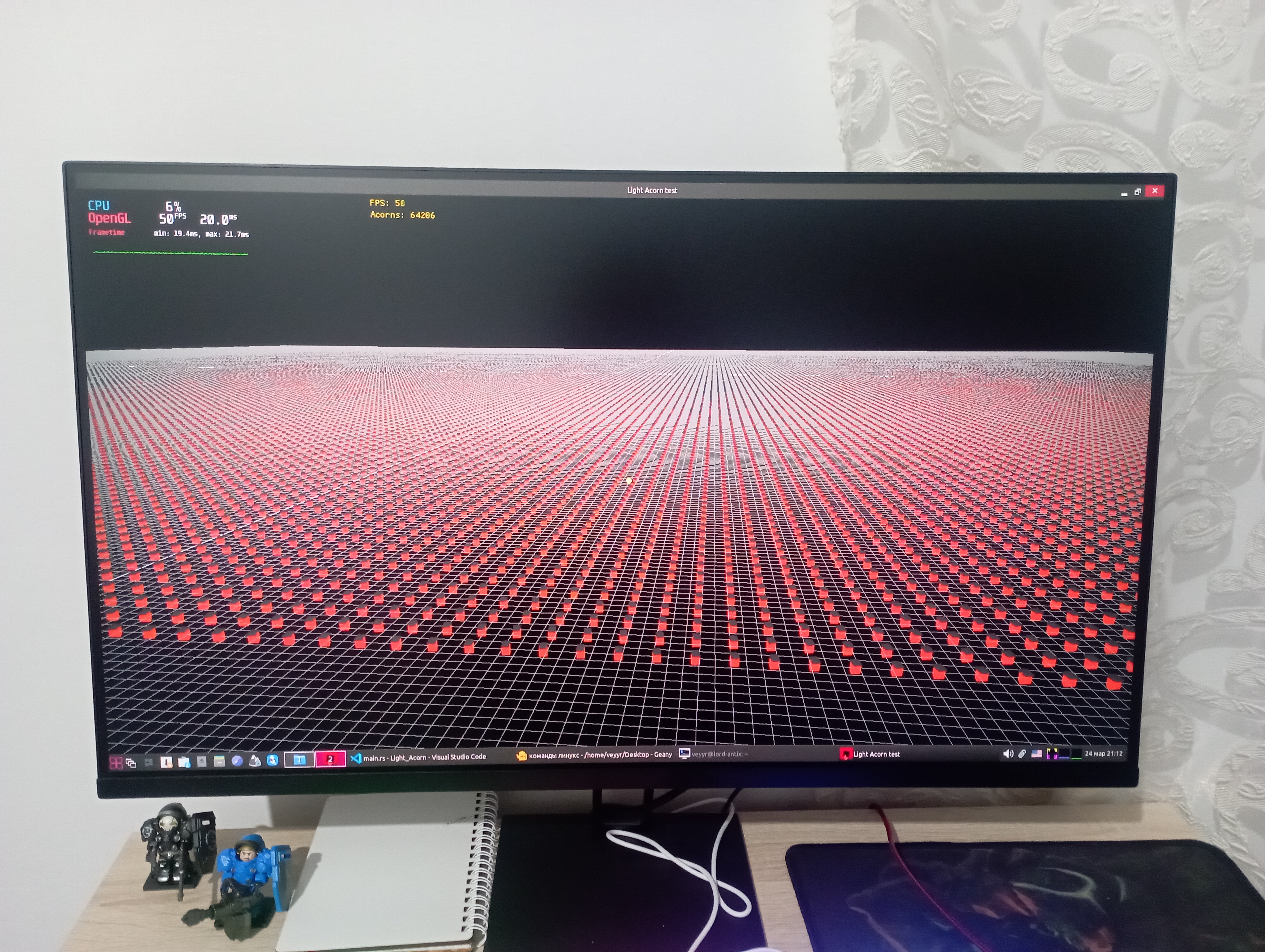 64206 entities at Ryzen 7 5700X, DEBUG mode