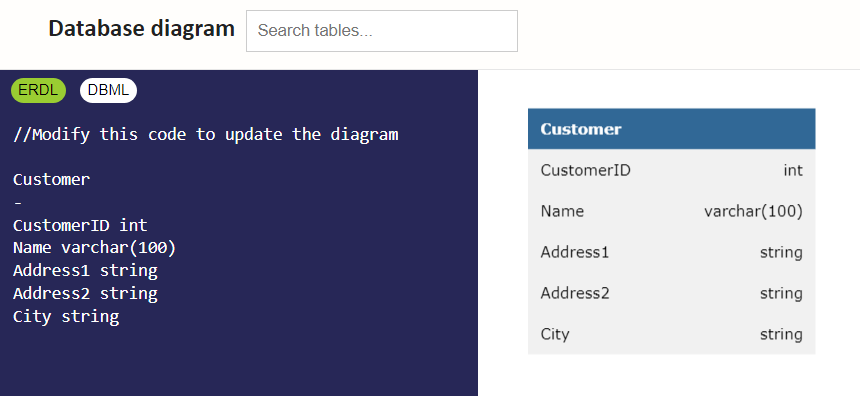 Define a table