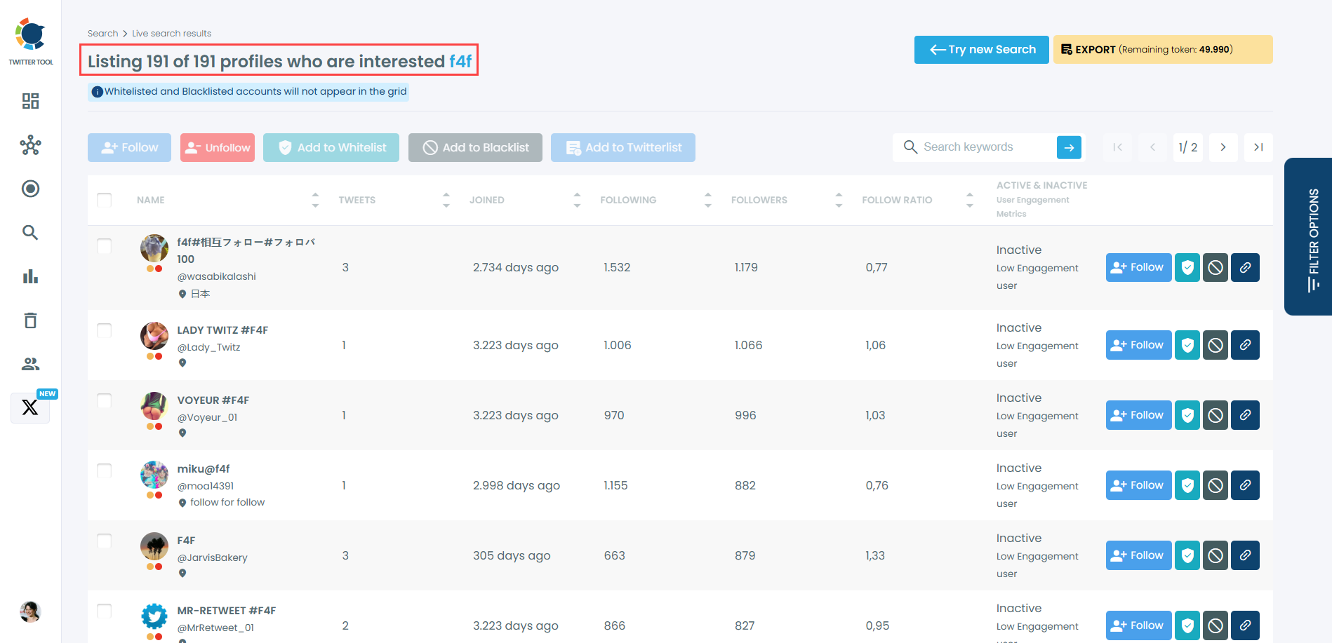最高の Twitter フォロー ボット - 複数のアカウントを一括フォロー