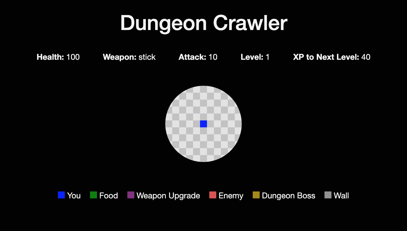 Dungeon crawler demo app