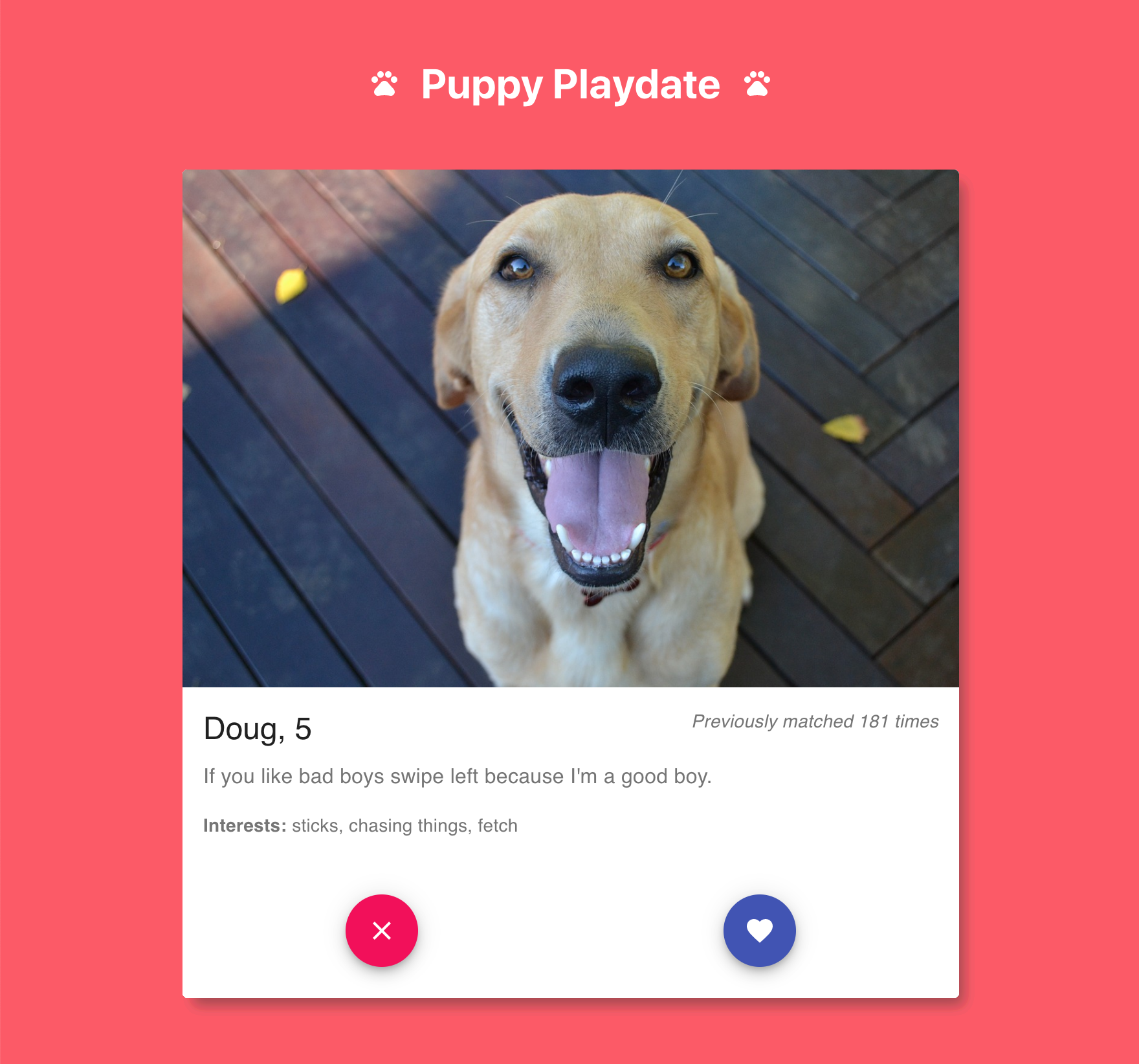 Puppy Playdate, the Tinder app for dogs