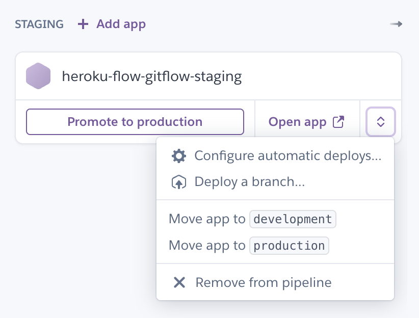 Configure automatic deploys for the staging app