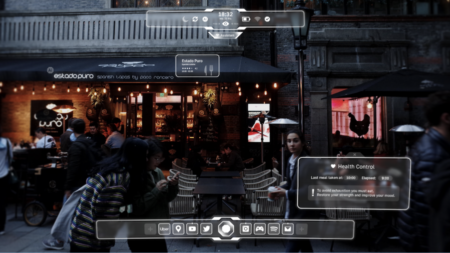 The ultimate interface for AI-powered XR computing should feel like a game HUD — always there, instantly readable, and never in the way.