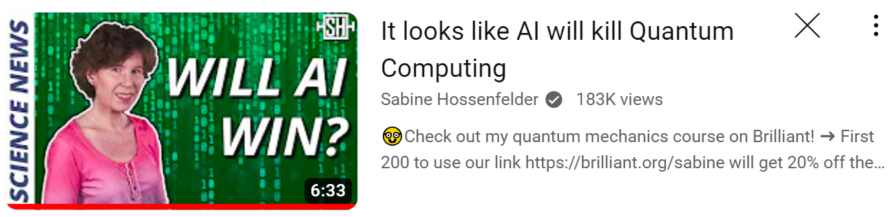 AI Will Not Kill Quantum Computing