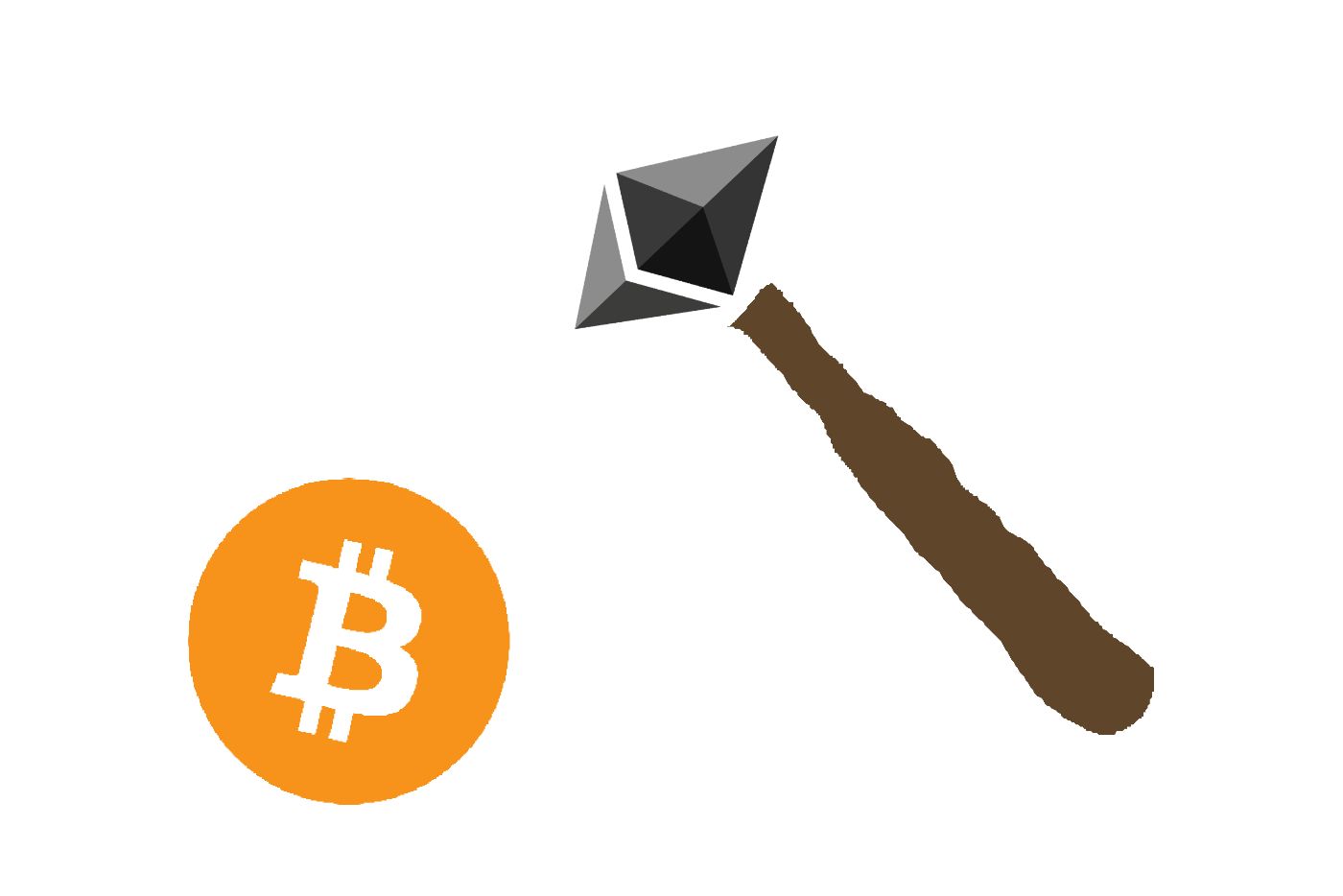 Bitcoin mining using Ethereum