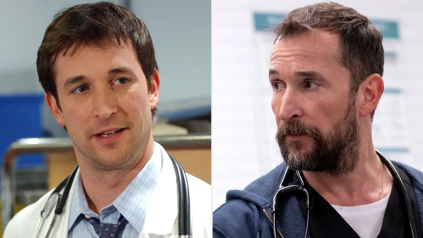 Noah Wyle on 'ER' and 'The Pitt'. Patrick Ecclesine/NBCU Photo Bank; MAX