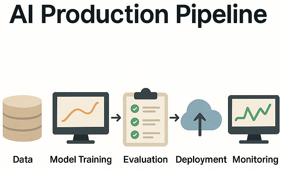 End-to-end flow of AI systems used in large scale environments