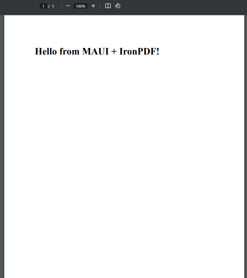 IronPDF output