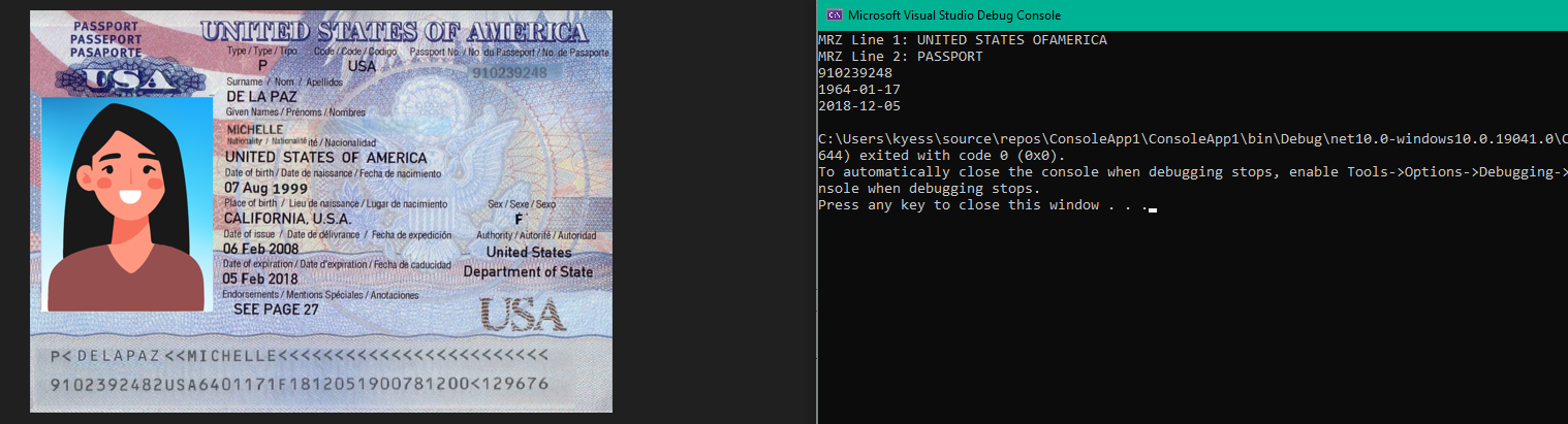 IronOCR specialized document OCR output