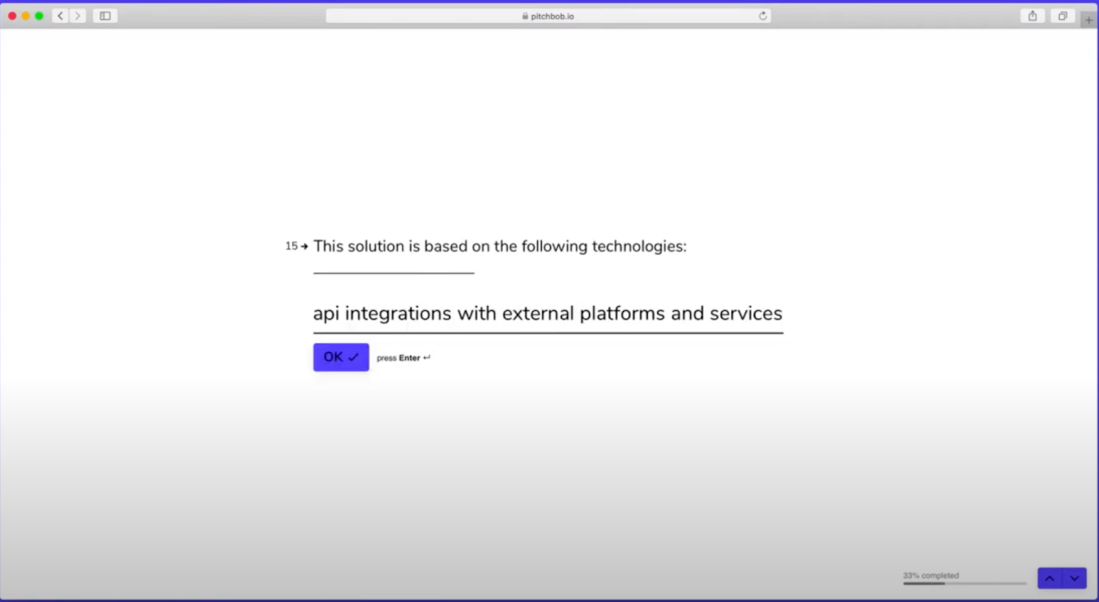 The MVP sample screen