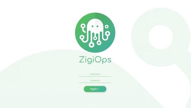 The ZigiOps login screen