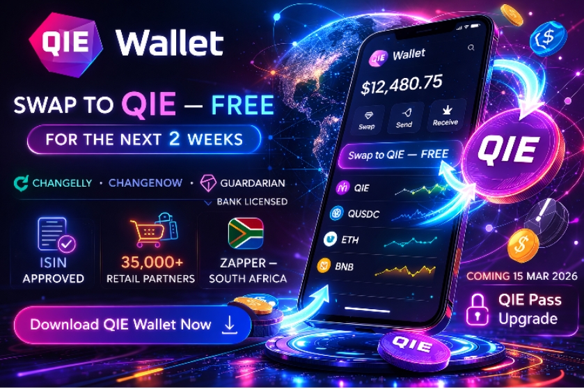 Swap to QIE for Free: QIE Wallet Rolls Out Major Integrations, ISIN Approval and March Upgrades