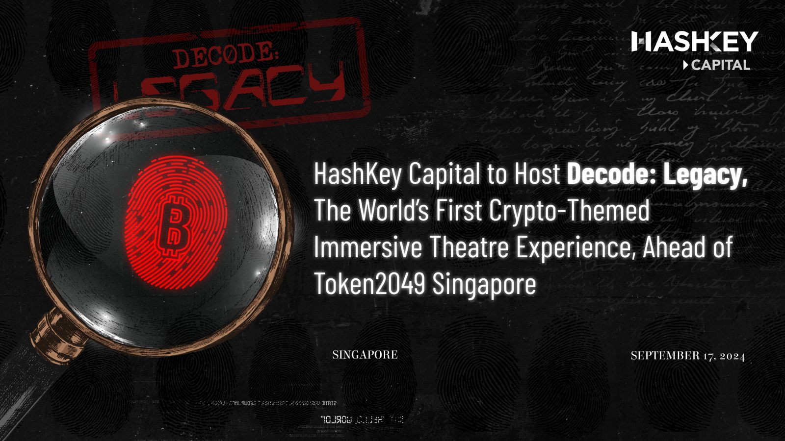 HashKey Capital To Host Decode: Legacy, The World’s First Crypto-Themed Immersive Theatre Experience