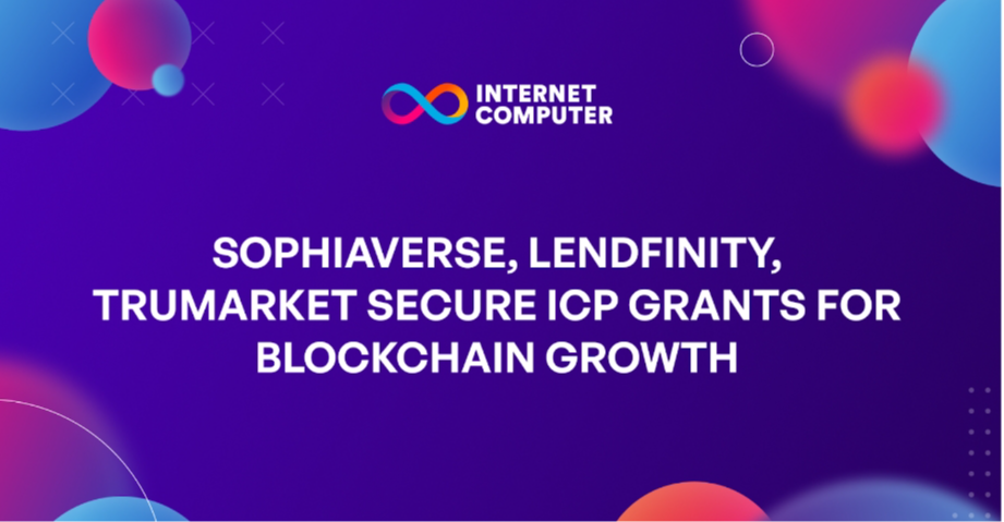 Sophiaverse, Lendfinity, TruMarket Secure ICP Grants For Blockchain Growth