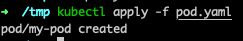 kubectl apply -f pod.yaml
